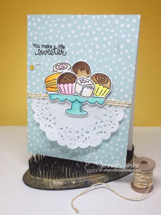 You Make Life Sweeter Card by Jen Timko | Love & Chocolate Stamp Set by Newton's Nook Designs #newtonsnook