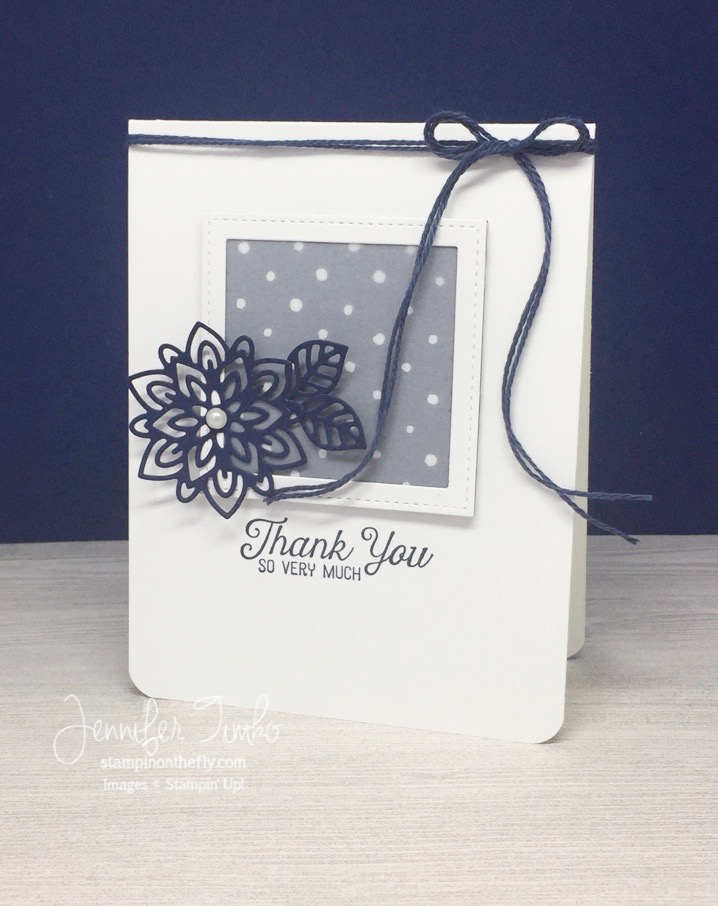 FF Mar Flourish Stepped Up by Jen Timko | Flourishing Phrases and Flourish Thinlits by Stampin' Up, Floral Boutique DSP, Stitched Shapes, Vellum