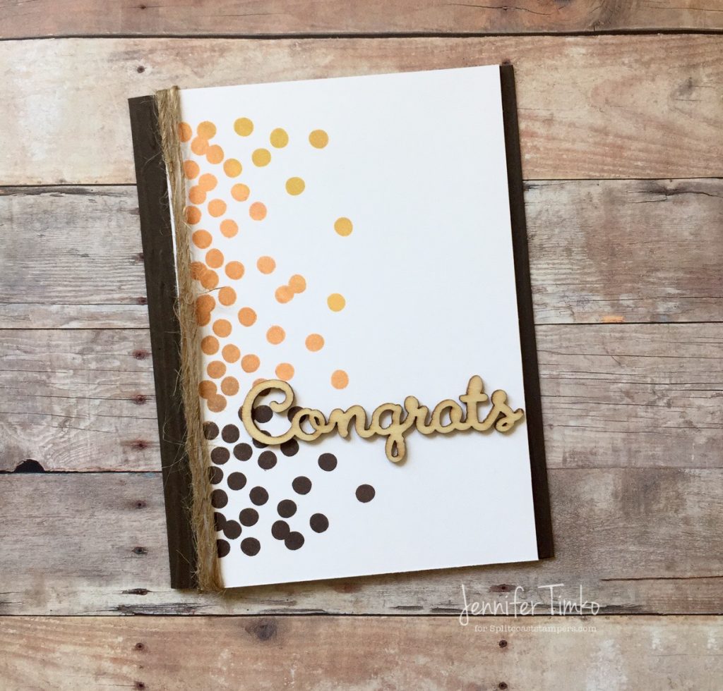Congrats by Jen Timko | Dotty Angles Stamp Set by Stampin' Up, Clearsnap Petal Point Ink