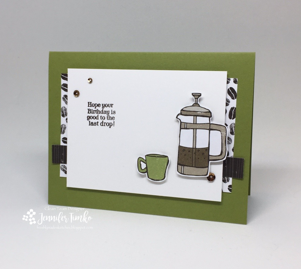FMS294 by Jen Timko | Coffee Break DSP by Stampin' Up, Funny Coffee Stamp by Skipping Stones Designs