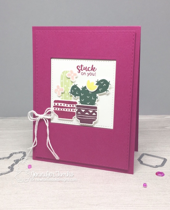 Stuck on You by Jen Timko | Cultivated Cacti Stamp and Dies by Newton's Nook Designs