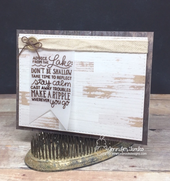 Advice from the Lake by Jen Timko | Lake Advice Stamp Set by Newton's Nook Designs, Wood Textures DSP by Stampin' Up