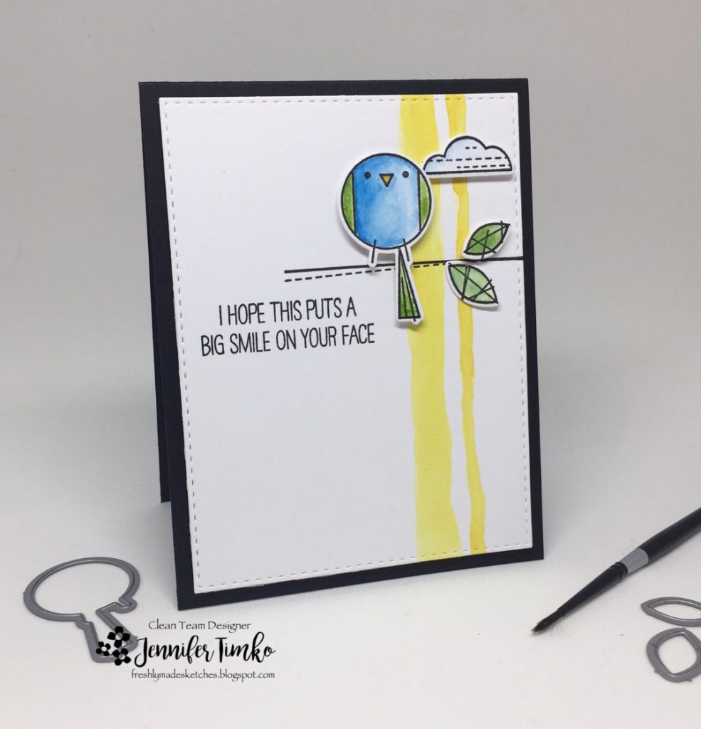 FMS303 by Jen Timko | Happy Birds Stamp by WPlus9, Watercolor, Winsor and Newton Paints