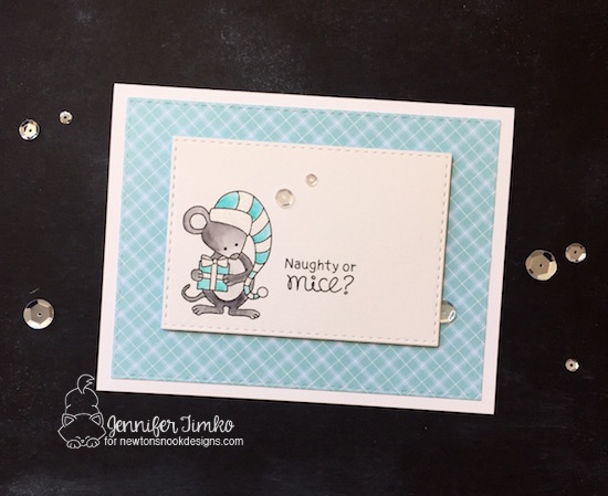 Naughty or Mice by Jen Timko | Naughty or Mice Stamp Set by Newton's Nook Designs, Zig Clean Color Pens, Wink of Stella