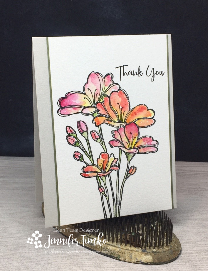 FMS319 by Jen Timko | Bouquet of Thanks Stamp Set by Simon Says Stamp, , Debby's Watercolor Palette (Daniel Smith) by Simon Says Stamp