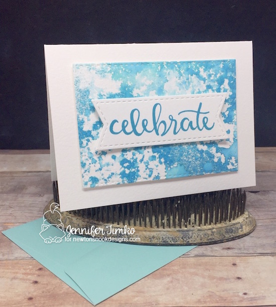 Celebrate by Jen Timko | Birthday Essentials Stamp Set by Newton's Nook Designs, Magic Stamp by Clear Snap, Distress Oxide Ink by Tim Holtz