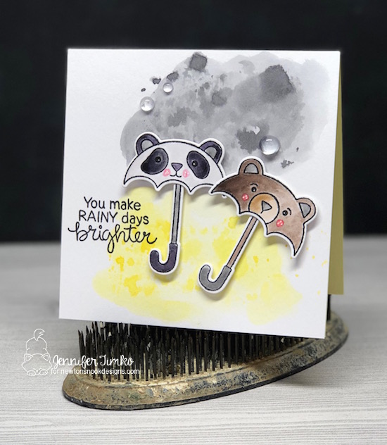 Brighter Days by Jen Timko | Umbrella Pals Stamp Set and Dies by Newton's Nook Designs