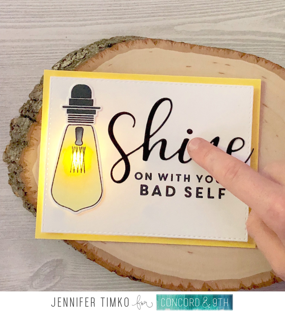 Shine On by Jen Timko | Shine On Stamp Set and Dies by Concord and 9th, Chibitronics Light Circuits