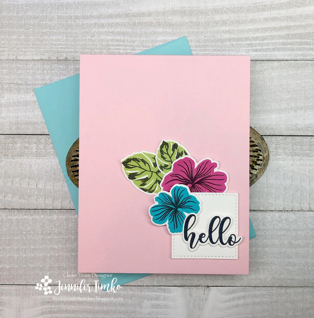 FMS377 by Jen Timko | Tropical Blooms Stamp Set and Dies by Gina K Designs